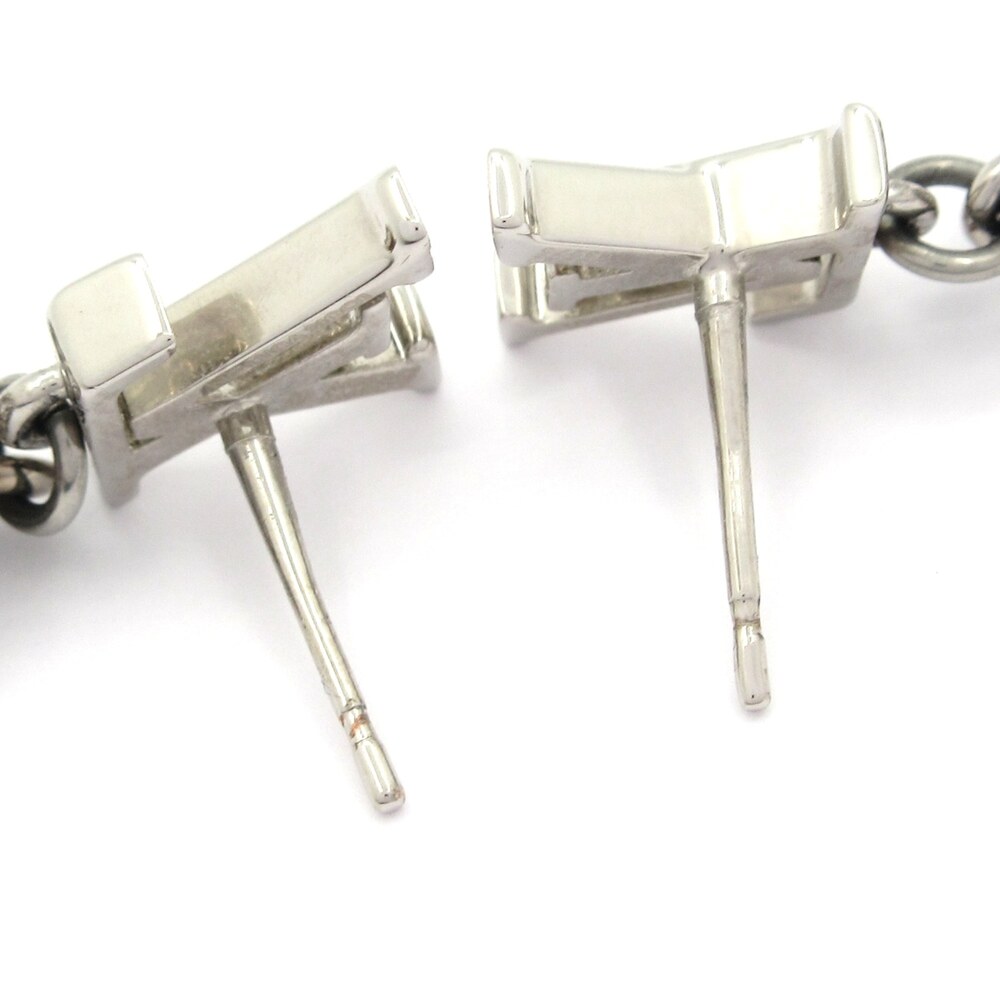 Louis Vuitton Earrings LV Iconic Louisa Strass Earrings M03242 Silver Clear - Picture 4 of 7